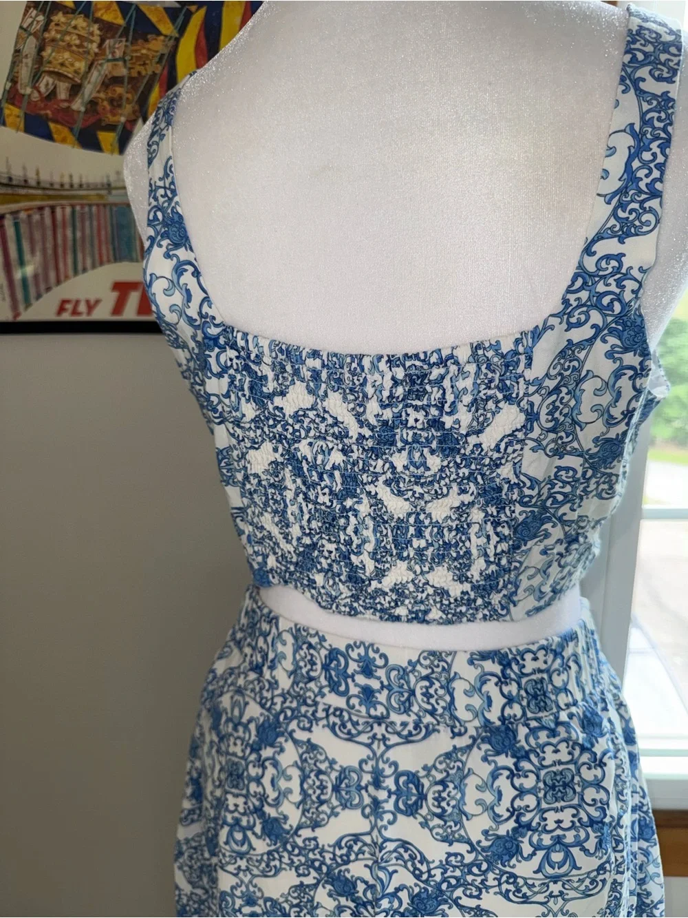 Joie 2-Piece Mosaic Print Matching Set - Crop Top & Midi Skirt